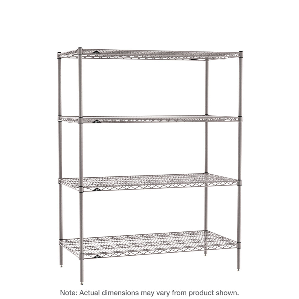 Metro - S-4 Super Erecta 4-Shelf Industrial Wire Shelving Starter Unit - Metro