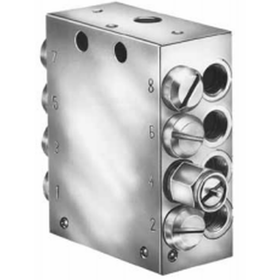 SSV Stainless Steel Divider Valve w/ 12 Outlets - Lincoln Industrial