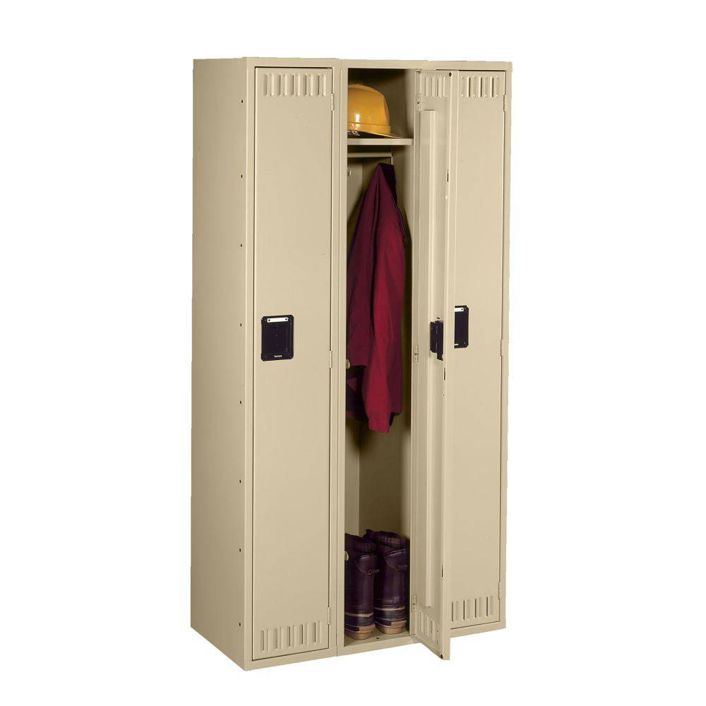 Single Tier 45"w x 18"d x 72"h Locker - Three Wide w/o Legs (Unassembled) - Tennsco