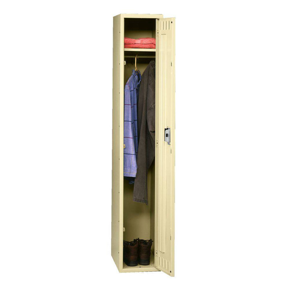 Single Tier 15"w x 15"d x 60"h Locker - One Wide w/o Legs (Pre-Assembled) - Tennsco