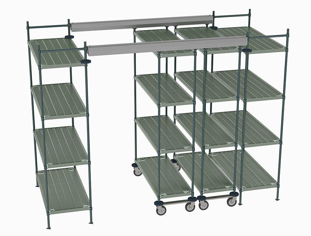 Metro - Top-Track Overhead Track Shelving Complete Kit - Metro