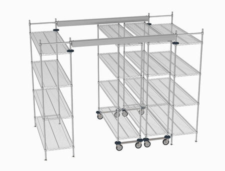 Metro - Top-Track Overhead Track Shelving Complete Kit - Metro