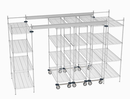 Metro - Top-Track Overhead Track Shelving Complete Kit - Metro