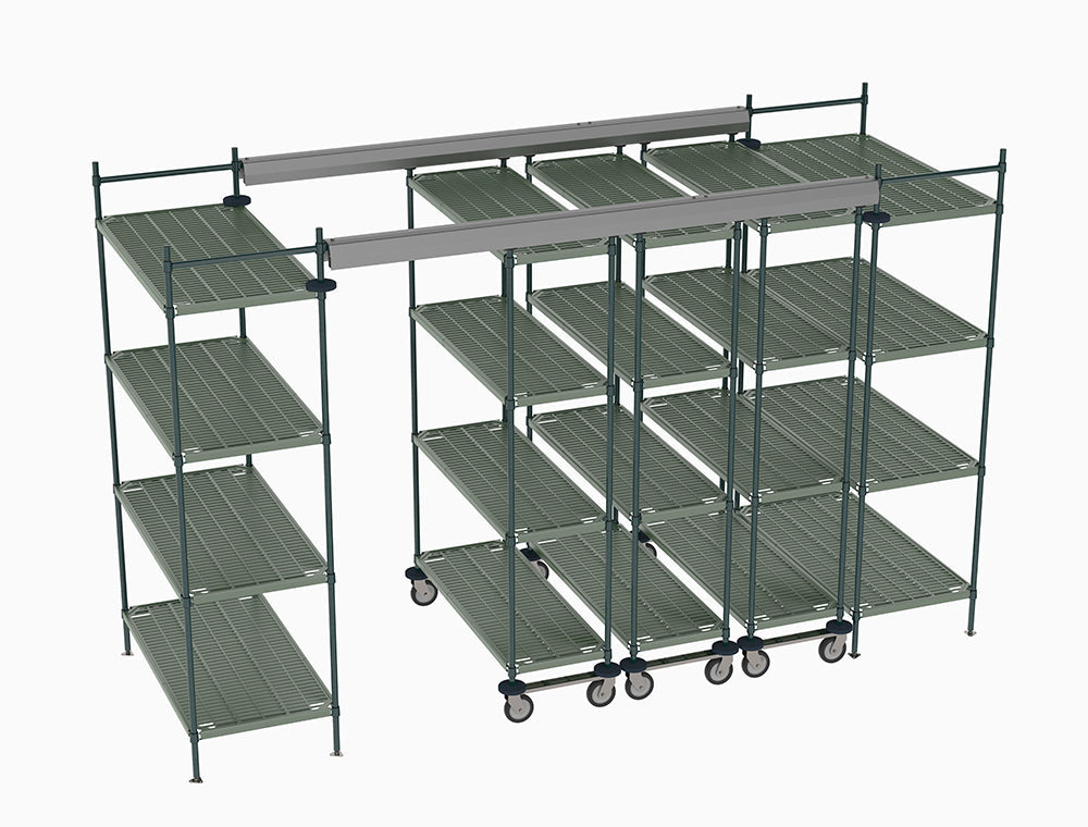 Metro - Top-Track Overhead Track Shelving Complete Kit - Metro