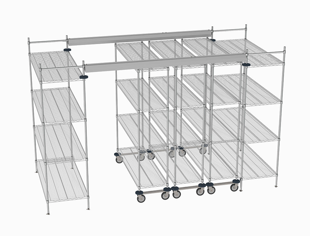 Metro - Top-Track Overhead Track Shelving Complete Kit - Metro