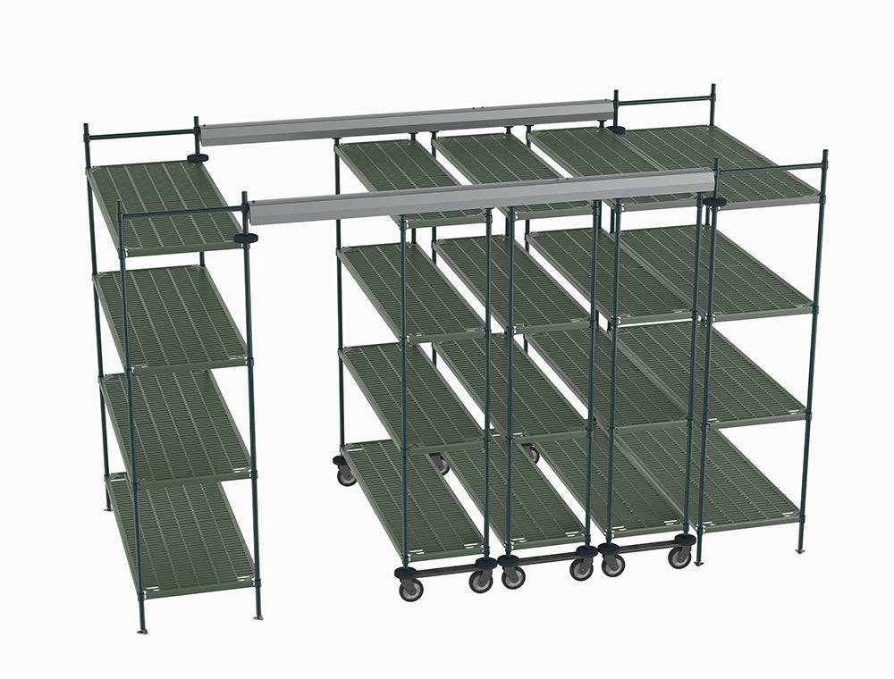 Metro - Top-Track Overhead Track Shelving Complete Kit - Metro