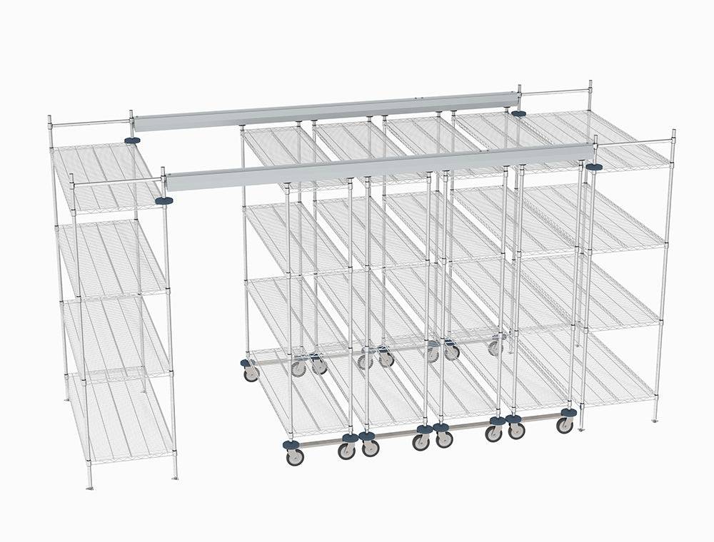 Metro - Top-Track Overhead Track Shelving Complete Kit - Metro