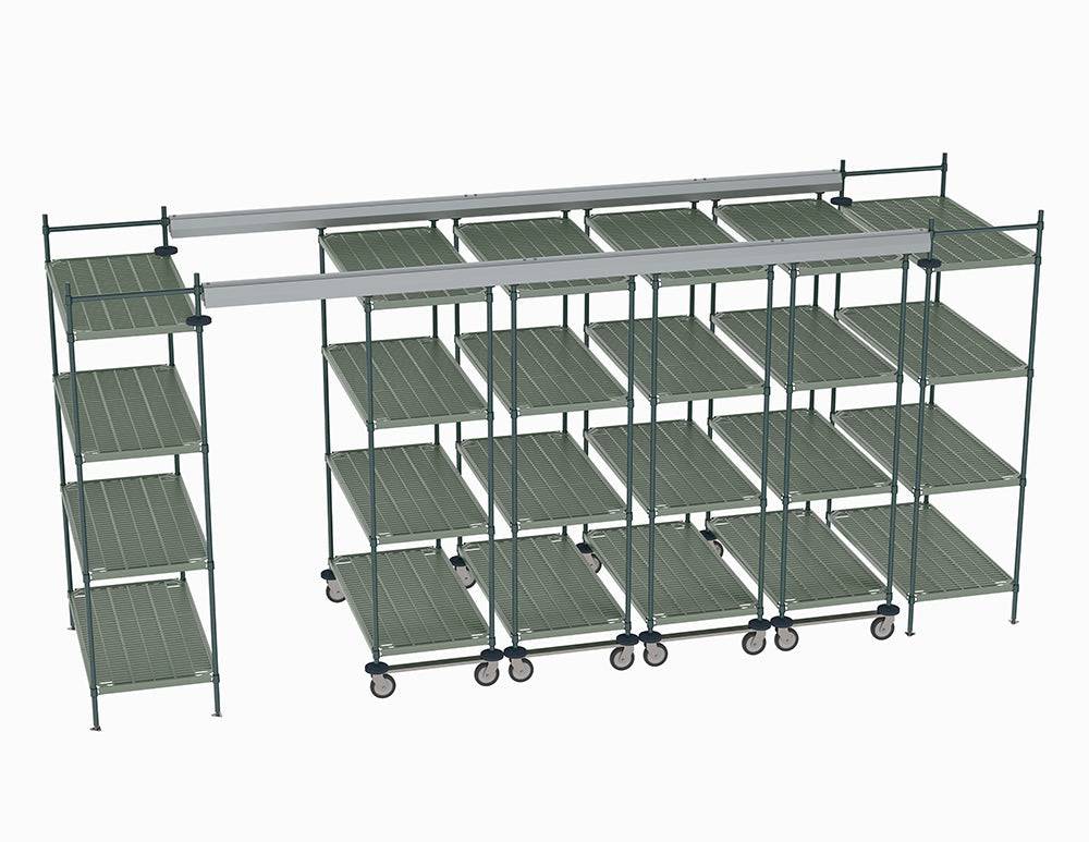 Metro - Top-Track Overhead Track Shelving Complete Kit - Metro