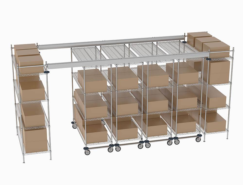 Metro - Top-Track Overhead Track Shelving Complete Kit - Metro