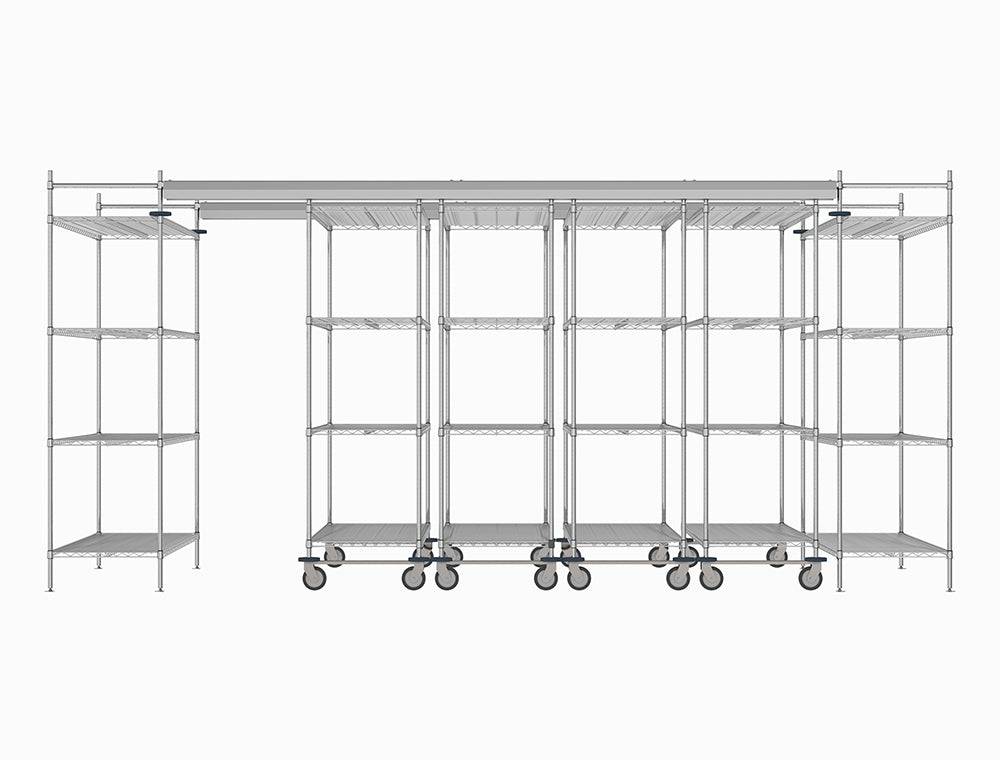 Metro - Top-Track Overhead Track Shelving Complete Kit - Metro