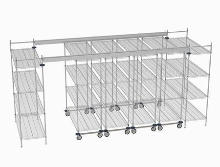 Metro - Top-Track Overhead Track Shelving Complete Kit - Metro