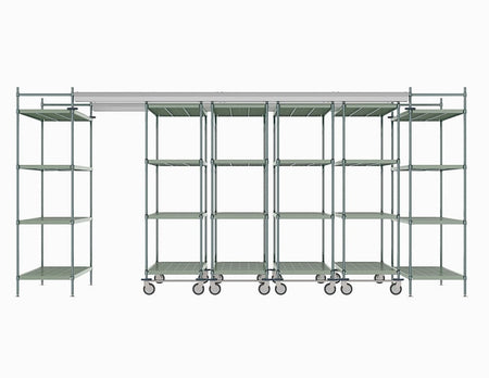 Metro - Top-Track Overhead Track Shelving Complete Kit - Metro