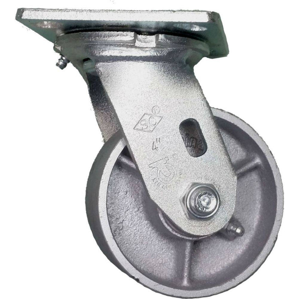 4" x 2" Semi-Steel Wheel Swivel Caster - 700 lbs. Capacity - Durable Superior Casters