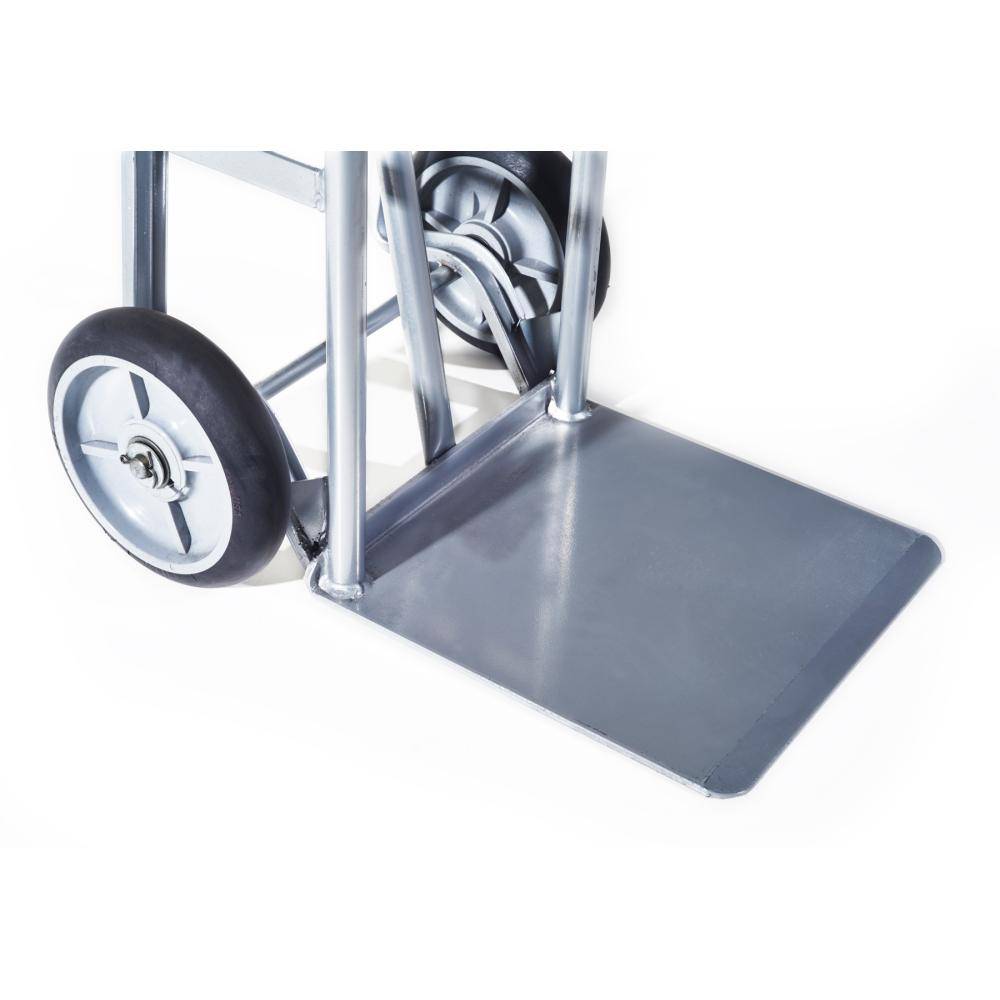 Single Pin Steel Hand Truck w/ Rubber Wheels, Long Nose Plate (55"H) - Dutro