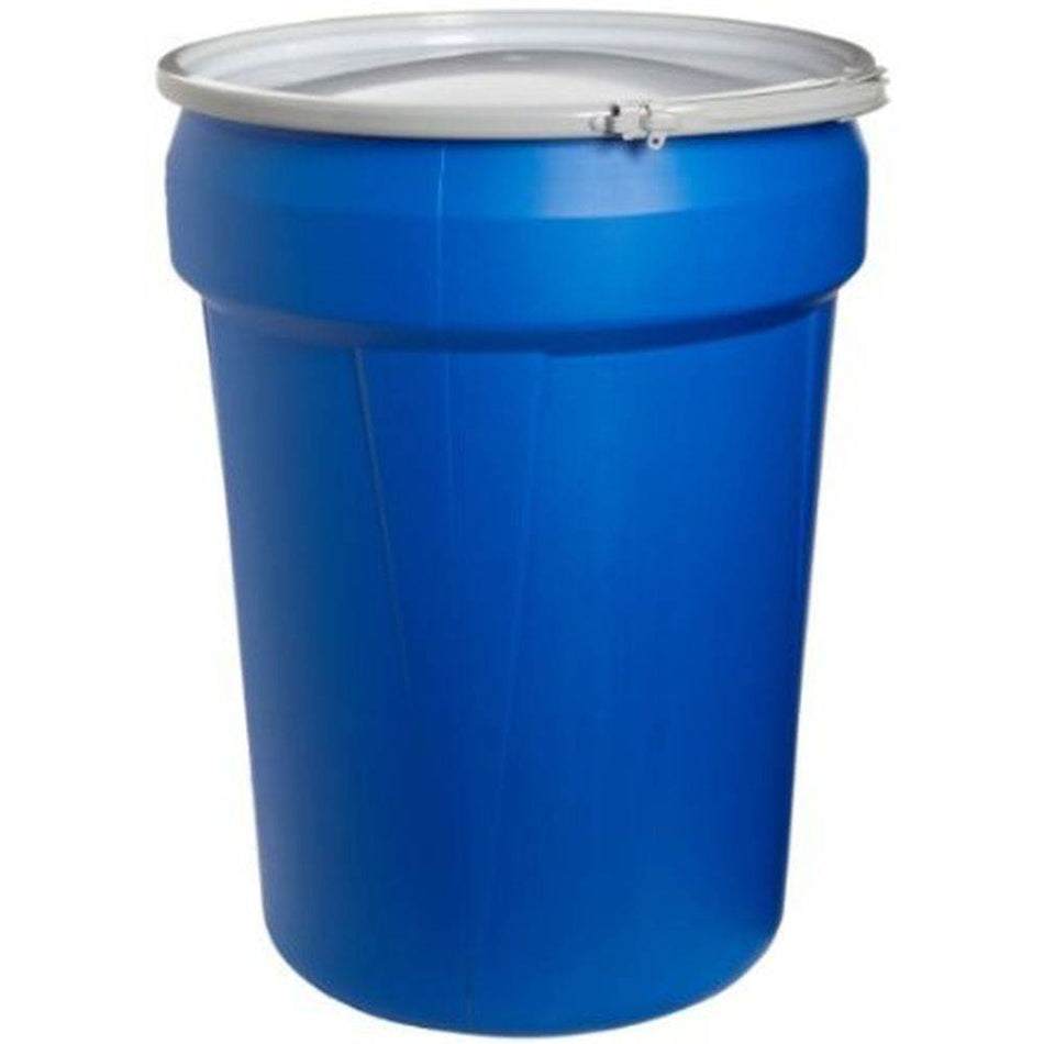 Open Head Poly Drum, 30 Gal. Blue w/ Metal Lever Lock - Eagle Manufacturing