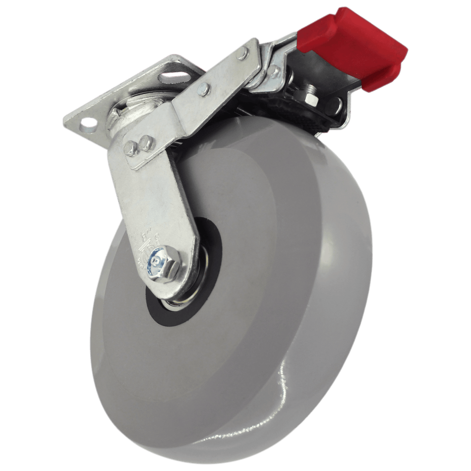 8" x 2" Ergolastomer Swivel Caster w/ Total-Lock Brake - Durable Superior Casters - product view 2