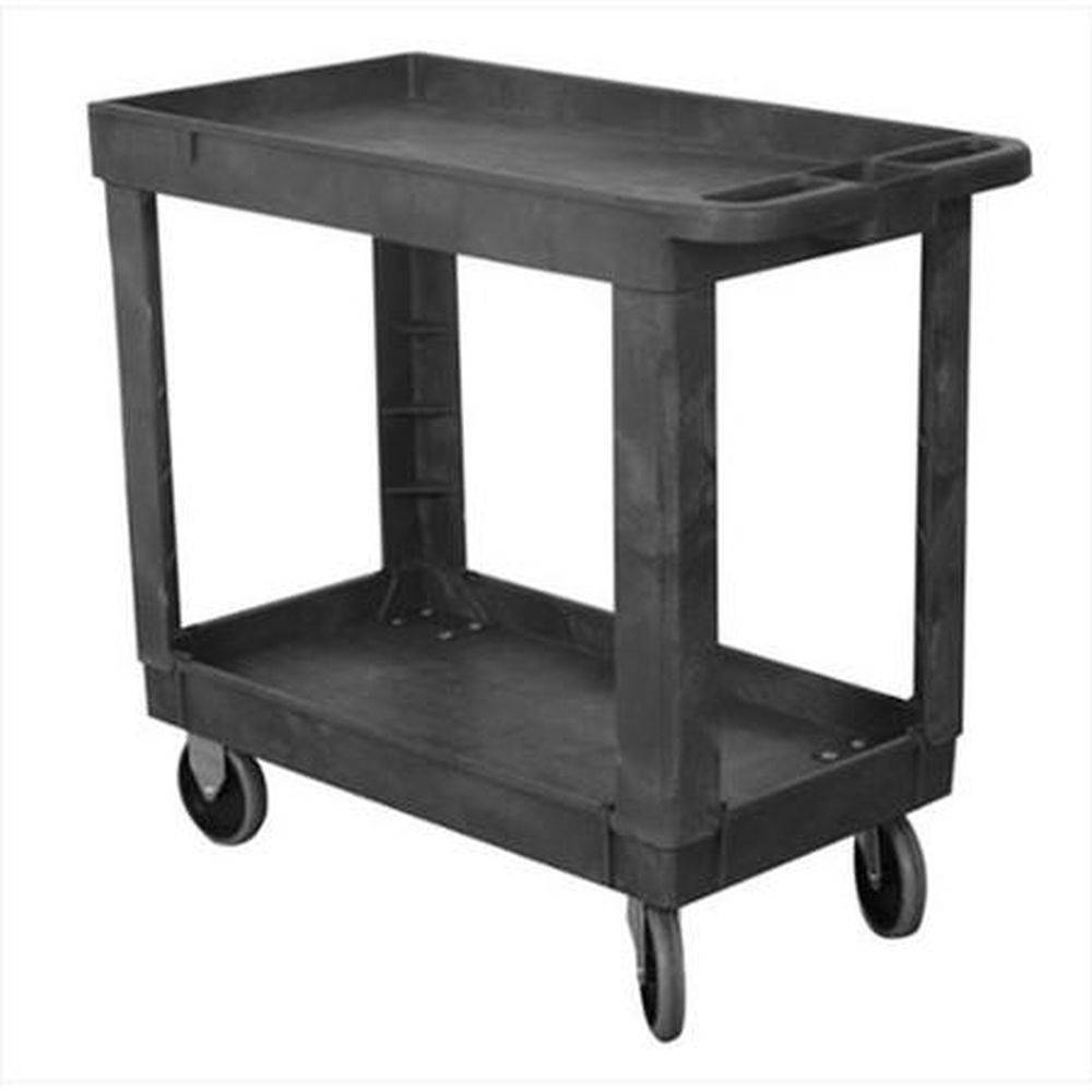 Standard Narrow Aisle Plastic Service Cart 17" x 34" - 500lb. Capacity - Wesco