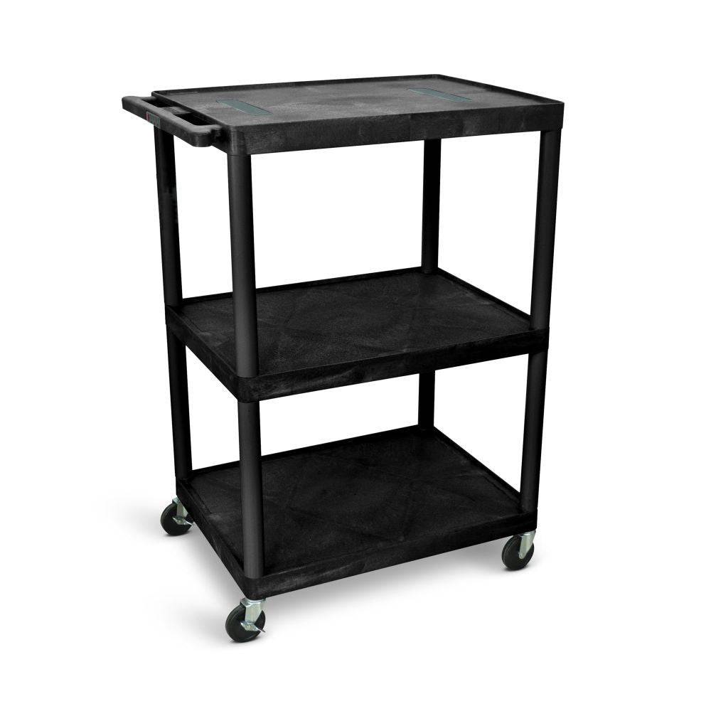 Plastic AV Cart 48"H (3 Shelves) - Luxor