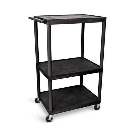 Plastic AV Cart 54"H (3 Shelves) - Luxor