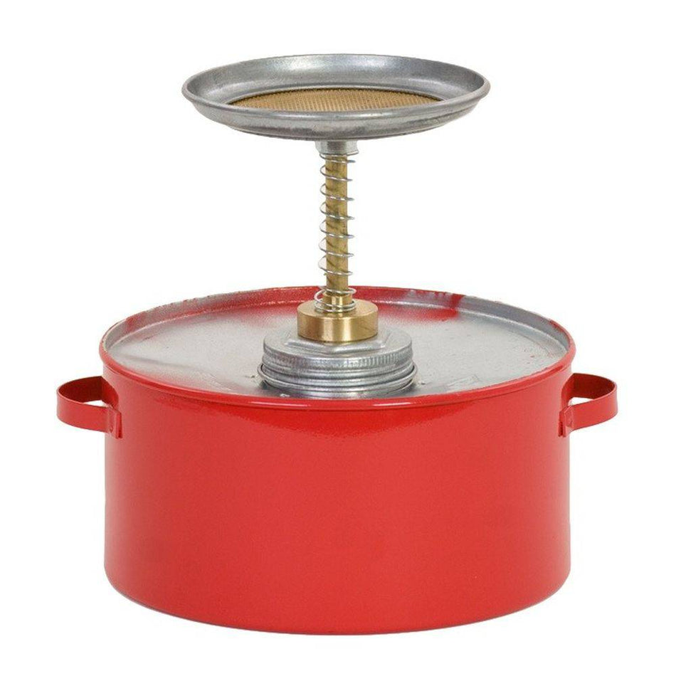 Plunger Can 1 Qt. Metal Red - Eagle Manufacturing