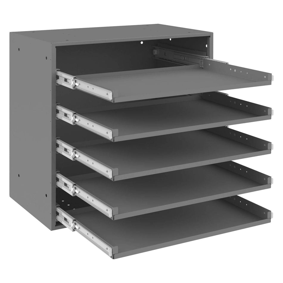 Large Bearing Slide Rack, 5 Compartments - Durham