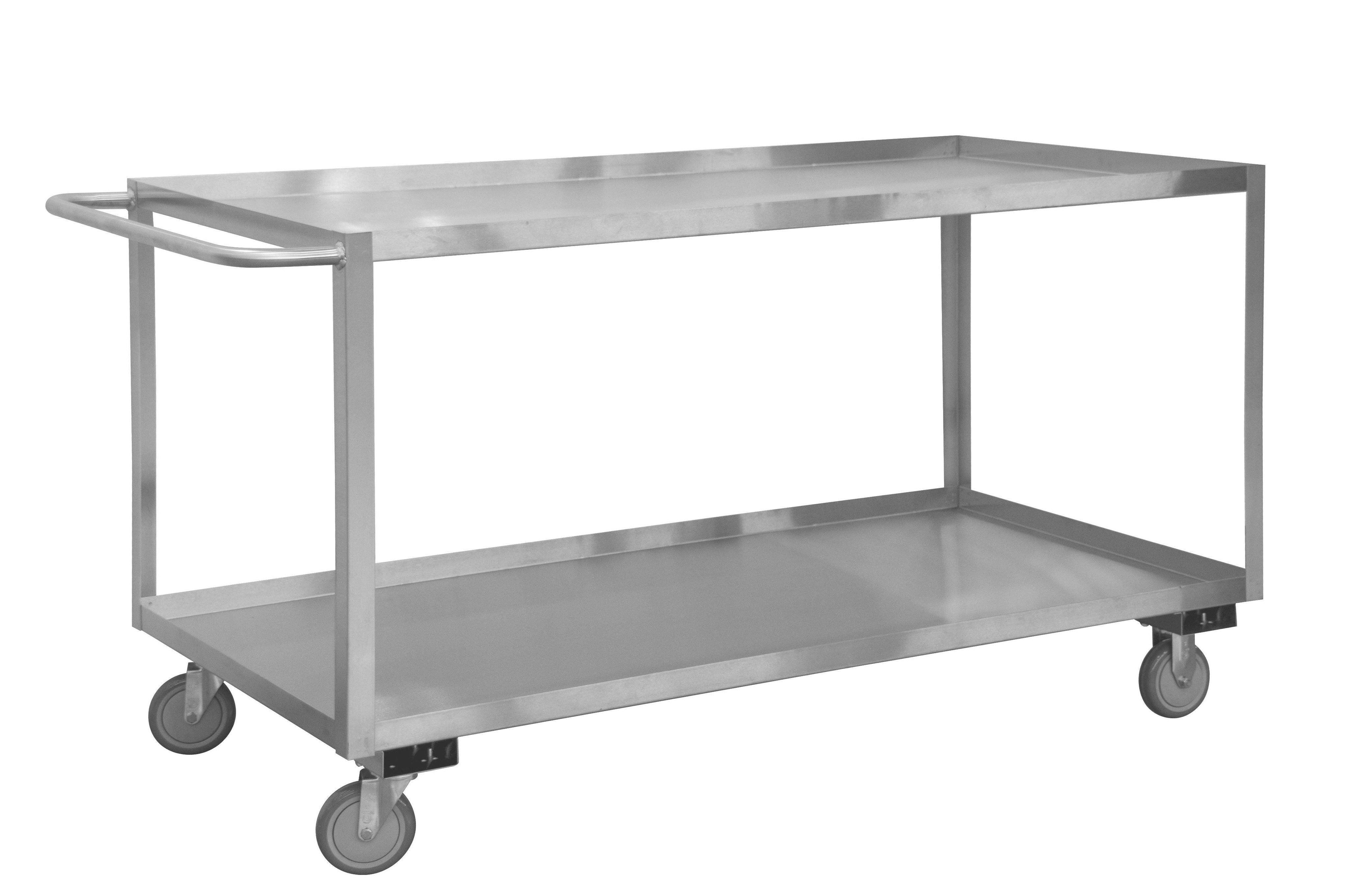 Stainless Steel Stock Cart, 2 Shelves - Durham