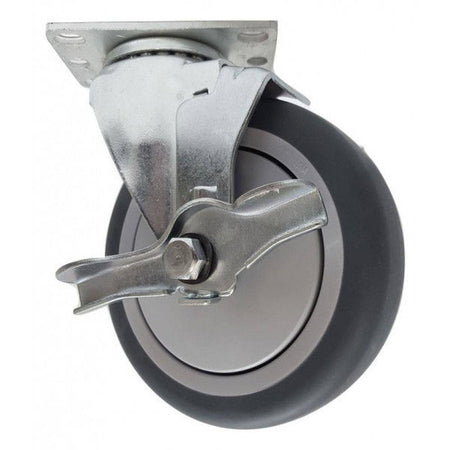 5" x 1-1/4" Thermo-Pro Wheel Swivel Caster W/ Brake - 300 lbs. capacity - Durable Superior Casters