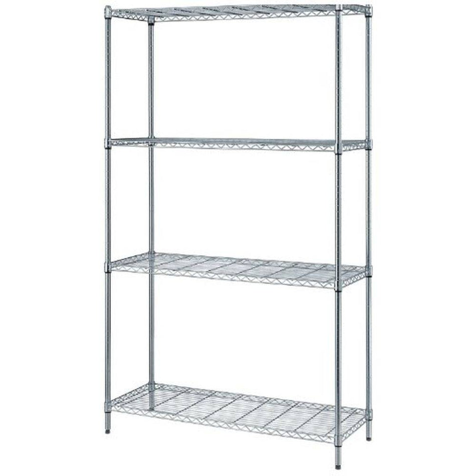 Convenient 1 Box Wire Shelving Unit 24"D x 72"H - Quantum Storage Systems