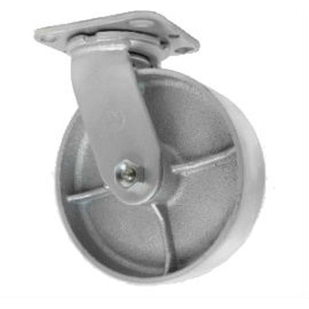 6" x 2" Semi-Steel Wheel Swivel Caster - 1200 lbs. Capacity - Durable Superior Casters