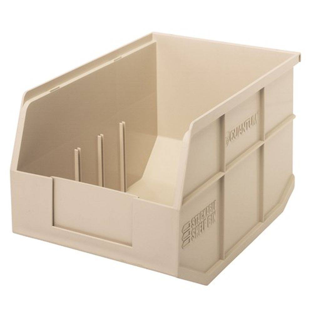 Stackable Shelf Bins 8-1/4"W x 12"L (6 Pack) - Quantum Storage Systems