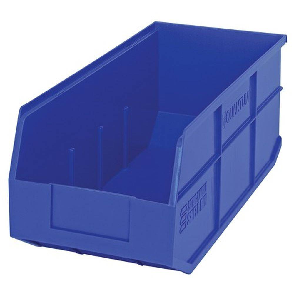 Stackable Shelf Bins 8-1/4"W x 18"L x 7"H (6 Pack) - Quantum Storage Systems