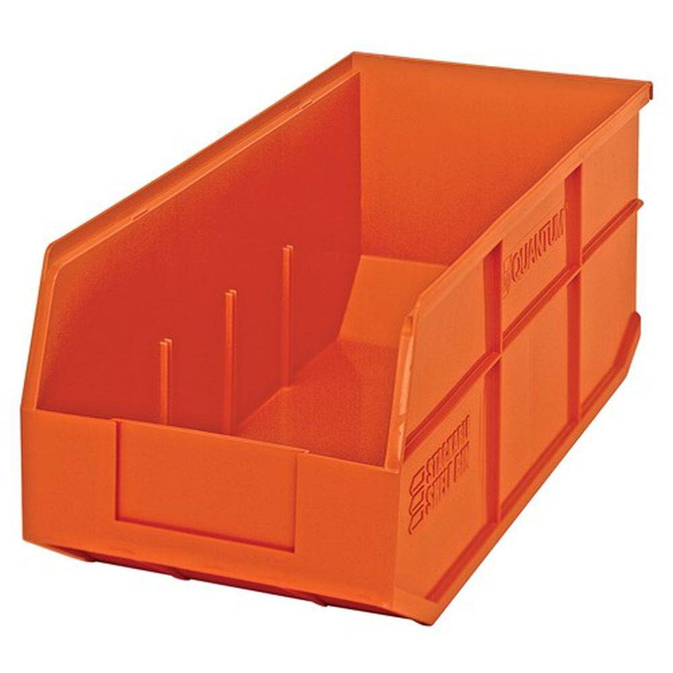 Stackable Shelf Bins 8-1/4"W x 18"L x 7"H (6 Pack) - Quantum Storage Systems