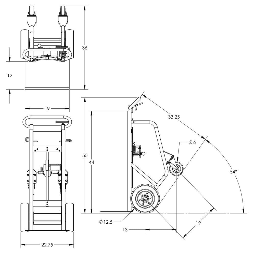 Valley Craft 4-Wheel Deluxe Commercial Hand Trucks, Spring-Loaded Frame - Valley Craft