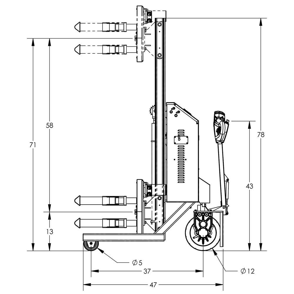 Valley Craft Fully Powered Drum Lifts and Rotators - Valley Craft