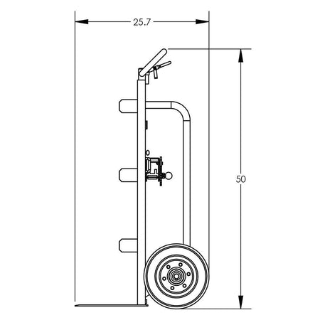 Valley Craft Cylinder Hand Truck, Double - Valley Craft